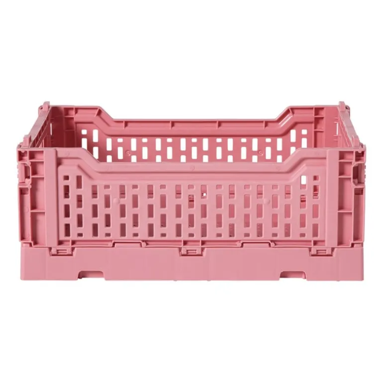 Vouwkrat middel - roze - 10.5x27x17 cm