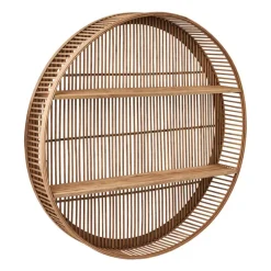 Wandkastje bamboe rond - ø75x13 cm