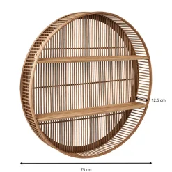 Wandkastje bamboe rond - ø75x13 cm