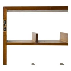 Wandkastje voor 12 mokken - bruin - 45x38x9 cm