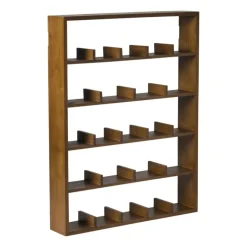 Wandkast voor 23 mokken - bruin - 63.5x48x9 cm