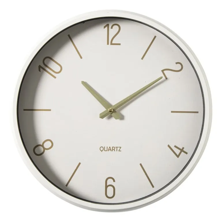 Wandklok - beige - ø37 cm