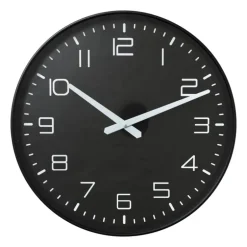 Wandklok Gina - zwart - Ćø40x4.5 cm