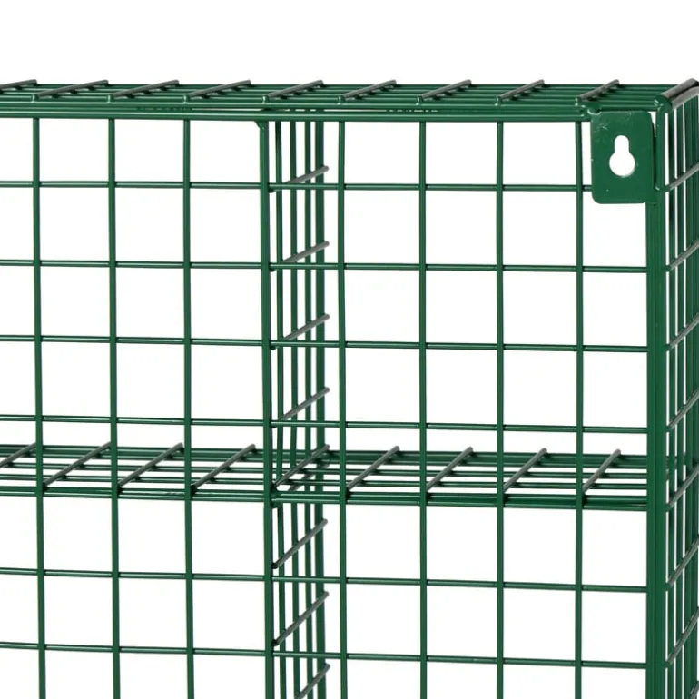 Wandrek wire 9 vakken - groen - 40x40x10 cm