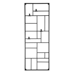 Wandrek XXL met clips - 55x150 cm - zwart