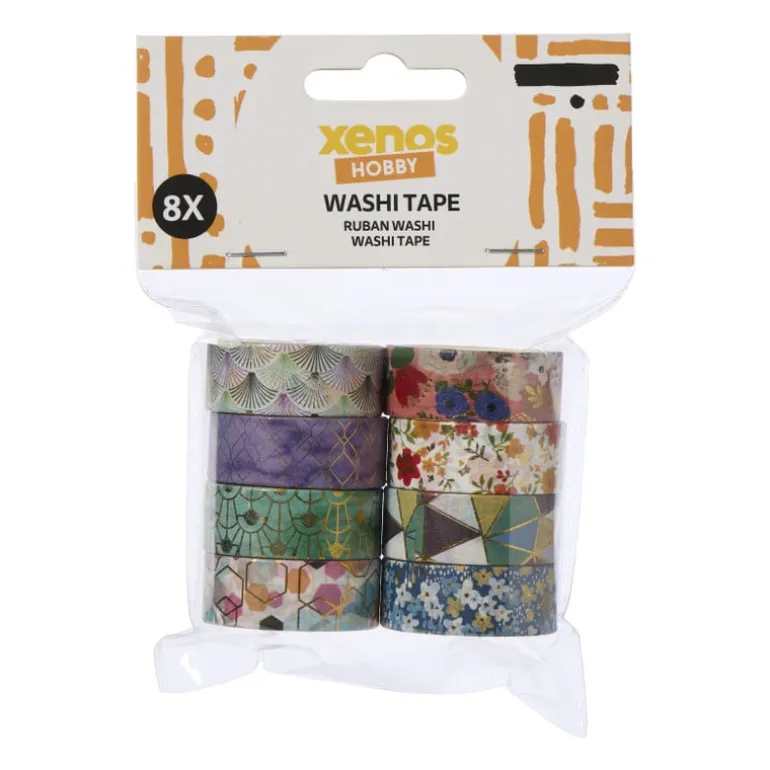 Washitape - multikleur - set van 8