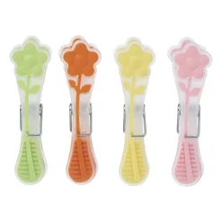 Wasknijpers bloem - multikleur - set van 10