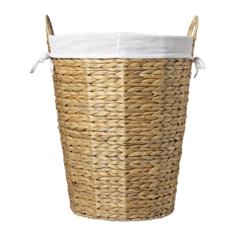 Wasmand Saar 50 liter - bruin/wit - ø42x50 cm
