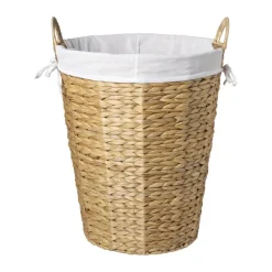 Wasmand Saar 50 liter - bruin/wit - ø42x50 cm