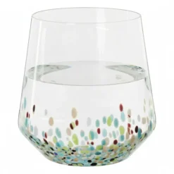 Waterglas stippen - transparant - 450 ml
