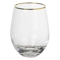 Waterglas - transparant/goud - 550 ml