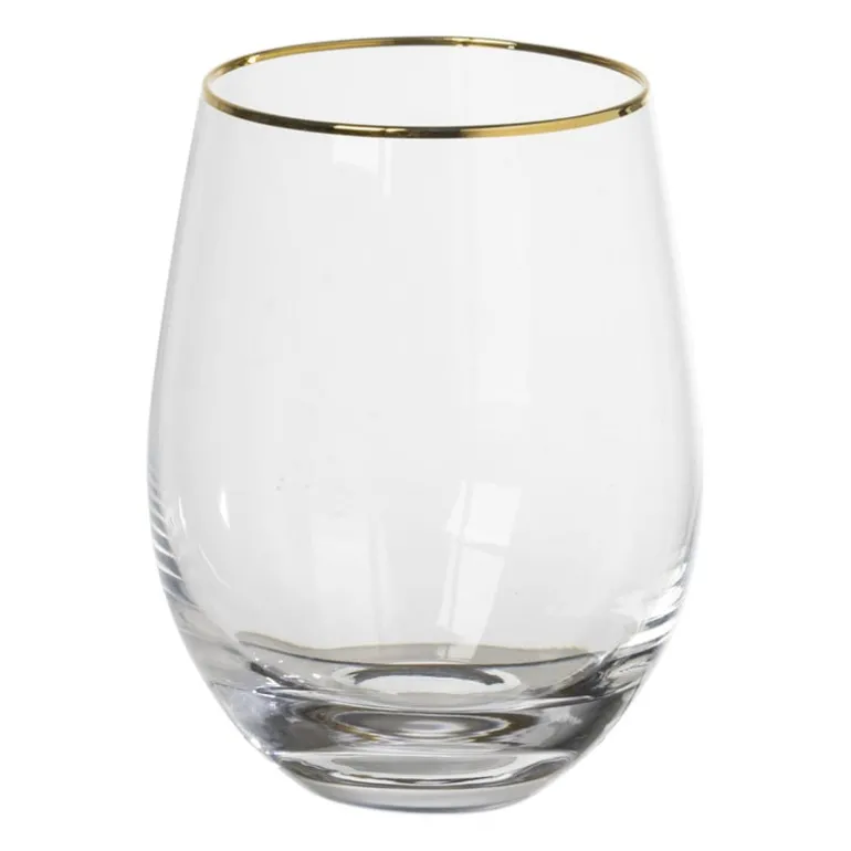 Waterglas - transparant/goud - 550 ml