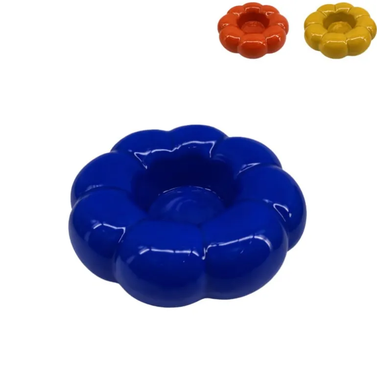 Waxinelichthouder bollen bloem - diverse varianten - ø13x6 cm