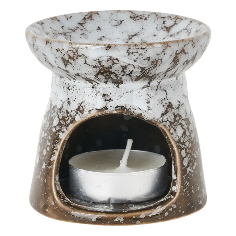 Waxmelt brander - zwart keramiek - 7x7x7 cm