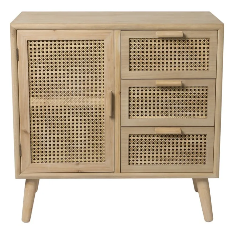 Webbing Java kast met 1 deur en 3 laden - 75x74.5x35 cm