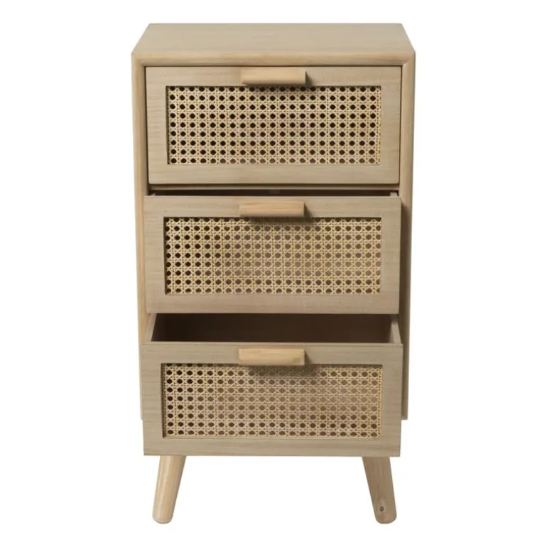 Webbing Java kast met 3 laden - 73x40x31 cm