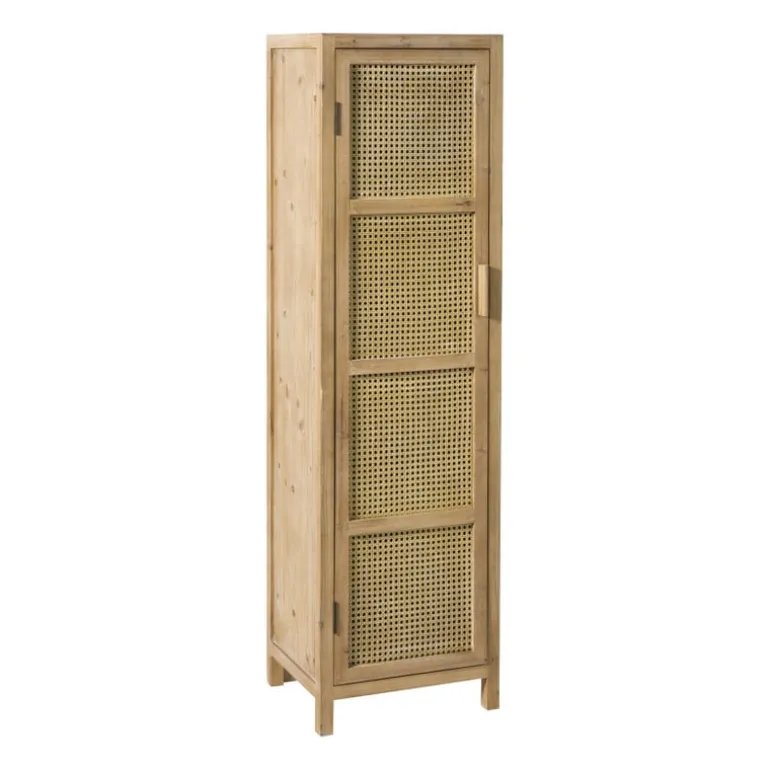 Webbing kast smal Bandung - naturel - 160.5x45x40.5 cm