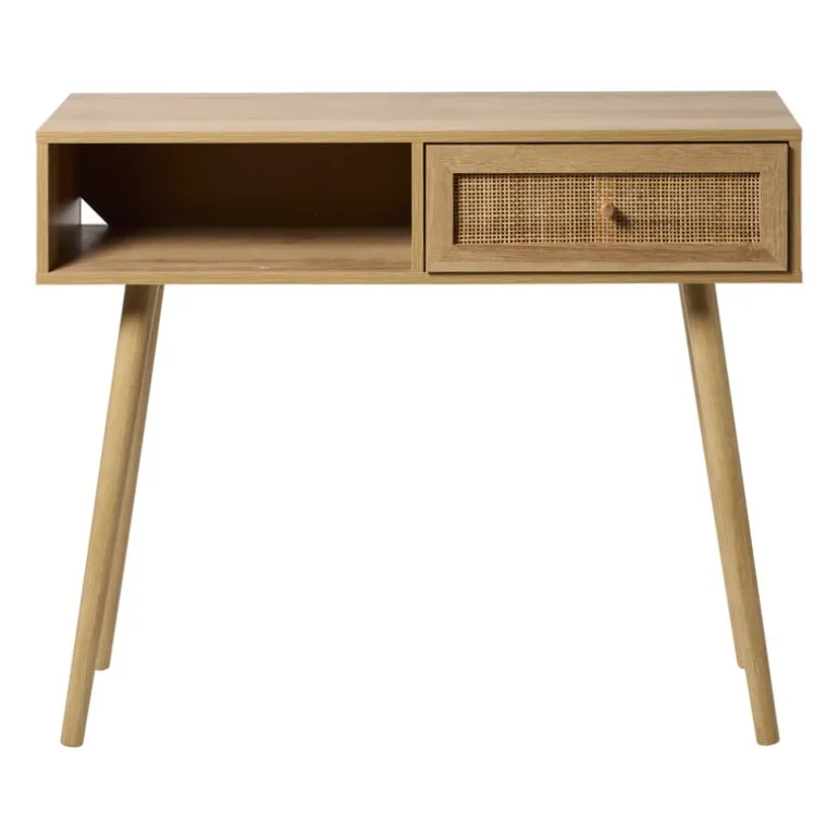 Webbing sidetable Batavia - bruin - 81x100x30 cm