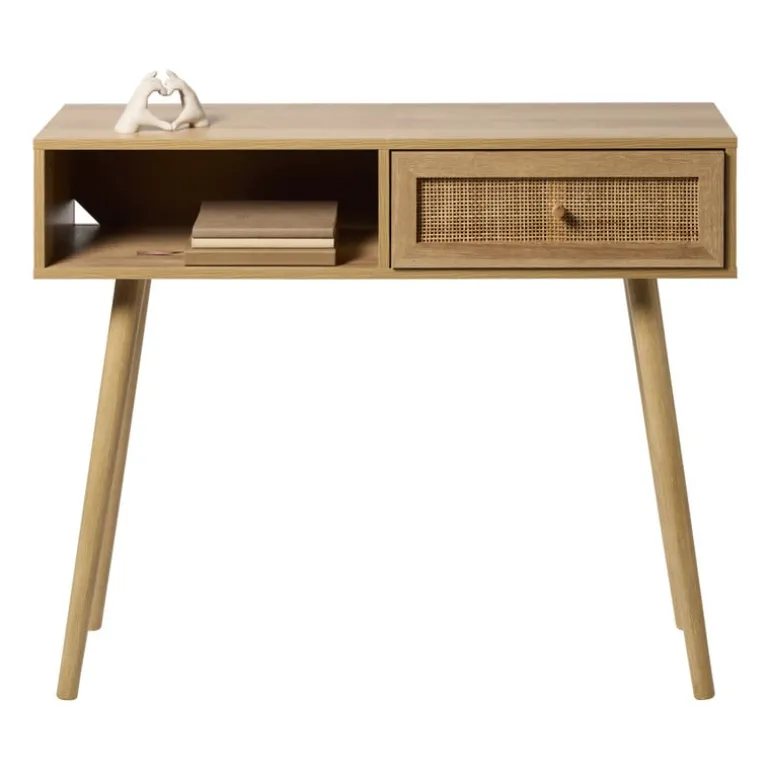 Webbing sidetable Batavia - bruin - 81x100x30 cm