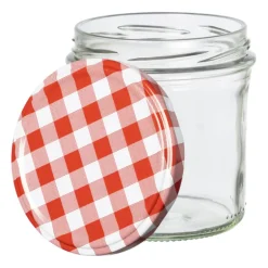 Weckpot rood witte deksel - 340 ml