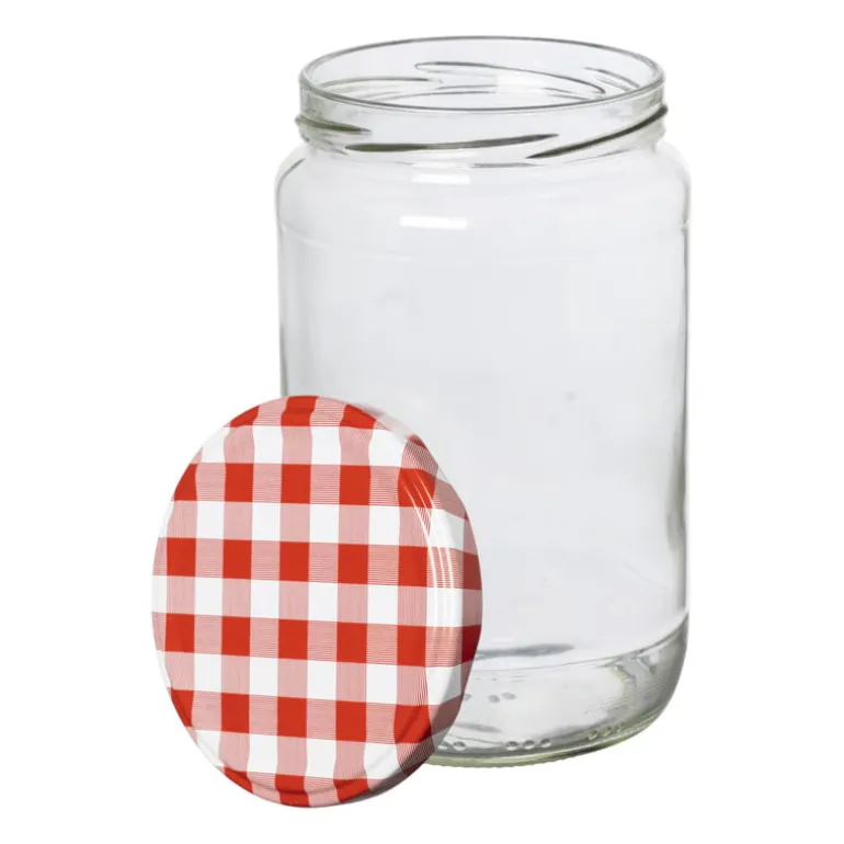Weckpot rood witte deksel - 720 ml