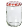 Weckpot rood witte deksel - 580 ml