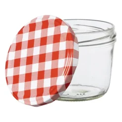Weckpot rood witte deksel - 230 ml