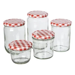 Weckpot rood witte deksel - 230 ml