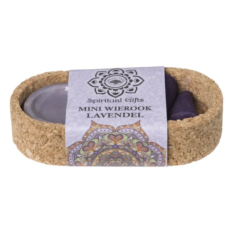Wierook set - lavendel - kegels met schaaltje