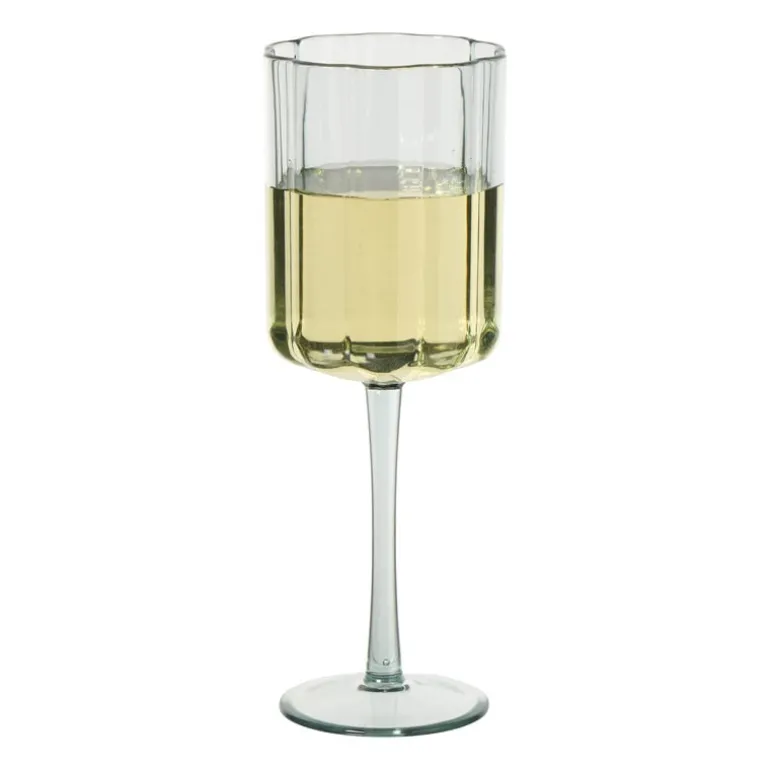 Wijnglas geschulpt - groen - 370 ml