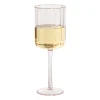 Wijnglas geschulpt - roze - 370 ml