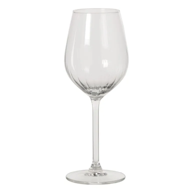 Wijnglas plisse klein - transparant - 380 ml