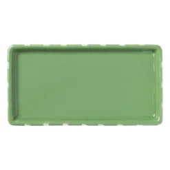 Zeepschaaltje blokjes - groen/wit - 1.3x15.8x8.3 cm