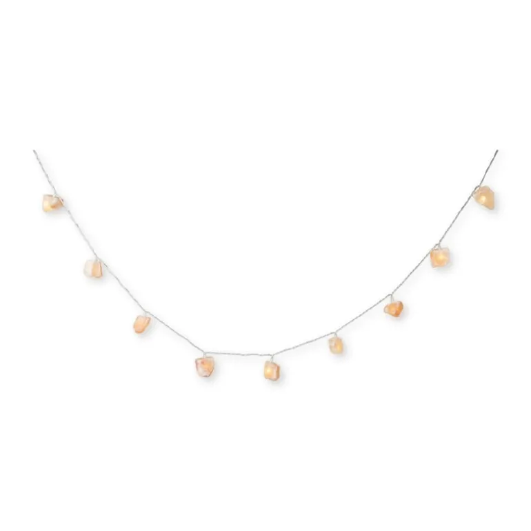 Zoutsteen lichtslinger - beige - 165 cm