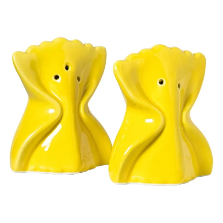 Zoutvaatje pasta farfelle - geel - 8x6.5x4.5 cm